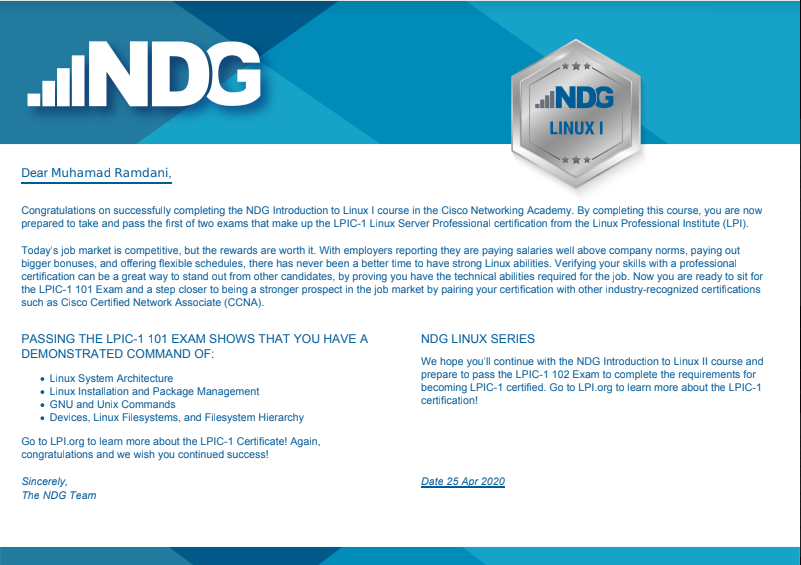 NDG Linux I